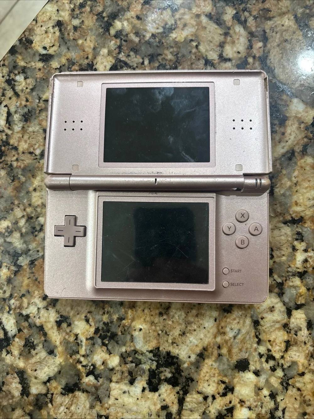 Nintendo Rose Gold DS Lite Handheld Console Repair or Parts
